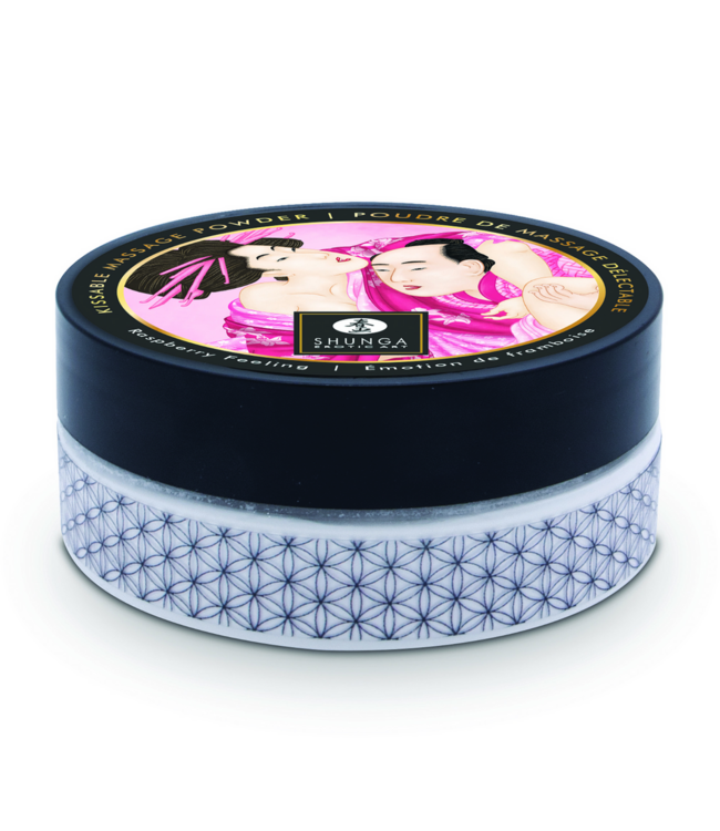 Shunga Kissable Raspberry Massage Powder - Sugar-Free Sensual Touch