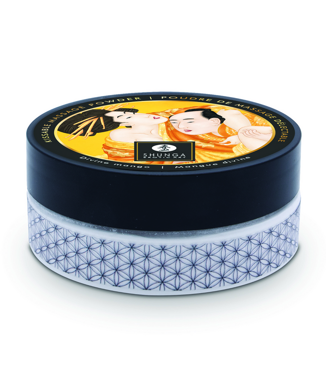 Shunga Kissable Mango Body Powder: Sensual Dry Massage with Feather Touch 75g