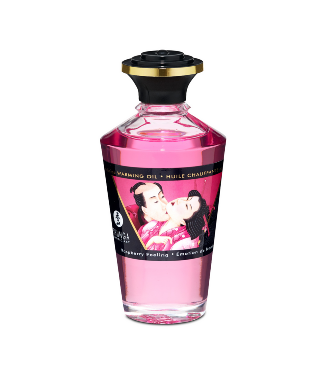Shunga Shunga Eetbare Warming Oil Raspberry 100ml Voor Erogene Zones
