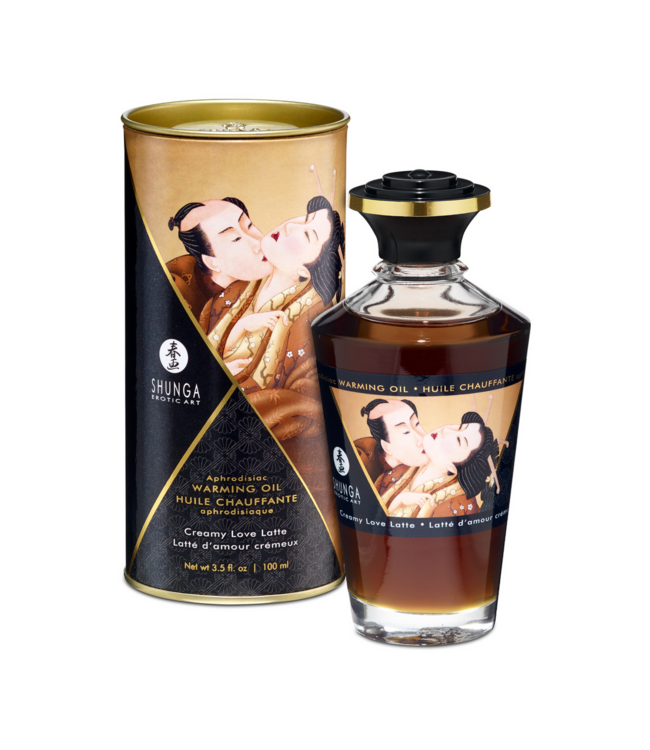 Shunga Shunga Sensual Warming Oil Romige Latte 100ml – Eetbare Aphrodisiac Oil