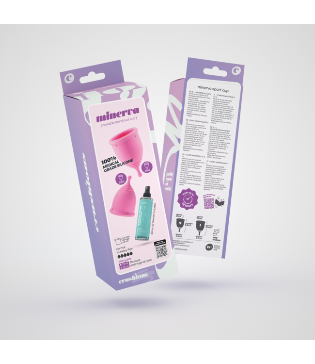 Crushious Crushious Menstruatiecup Medische Siliconen Roze Comfort S & L