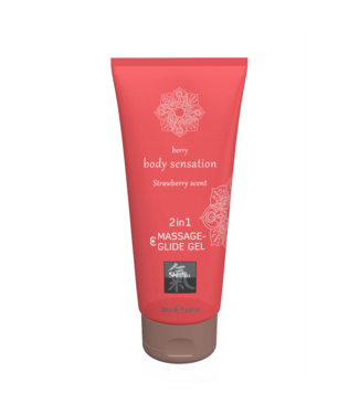 HOT Strawberry 2-in-1 Massage Gel - Velvety Soft & Long-Lasting Lubrication