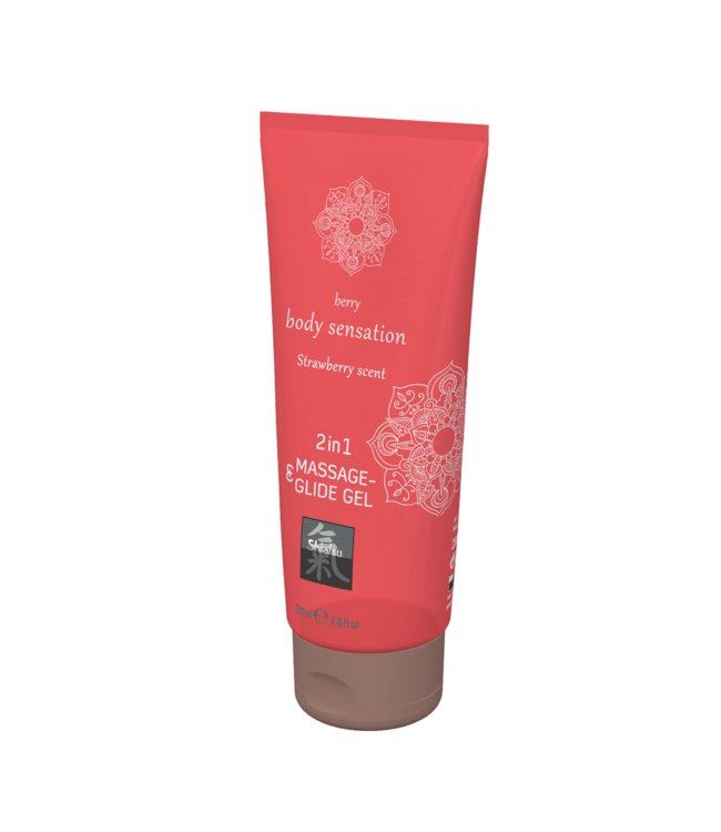 HOT Massage Glide Gel Aardbei Hydraterend 2-in-1 Voor Zijdezachte Huid