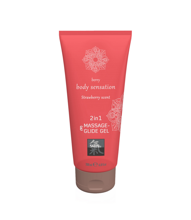 HOT Massage Glide Gel Aardbei Hydraterend 2-in-1 Voor Zijdezachte Huid