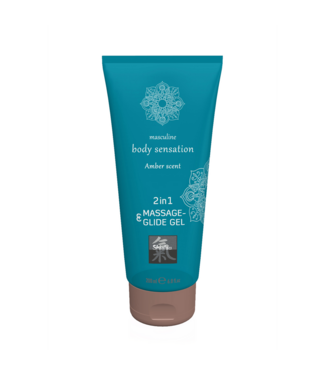 HOT Samtweiches 2-in-1 Massage- und Gleitgel Amber – Intensiv feuchtigkeitsspendend
