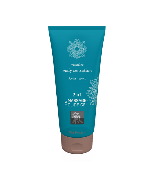 HOT Samtweiches 2-in-1 Massage- und Gleitgel Amber – Intensiv feuchtigkeitsspendend