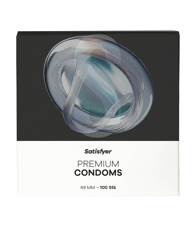 Satisfyer Premium Size S Condoms 49mm – 100 Pack for Safe, Comfortable Fit