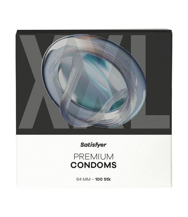 Satisfyer Satisfyer Latex Condooms 64 mm XXL Maat - 100 Stuks Transparant