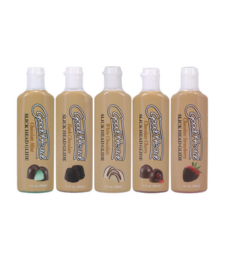 Doc Johnson GoodHead Glide Chocolates Vegan Waterbased Glijmiddel 5 Chocoladesmaken