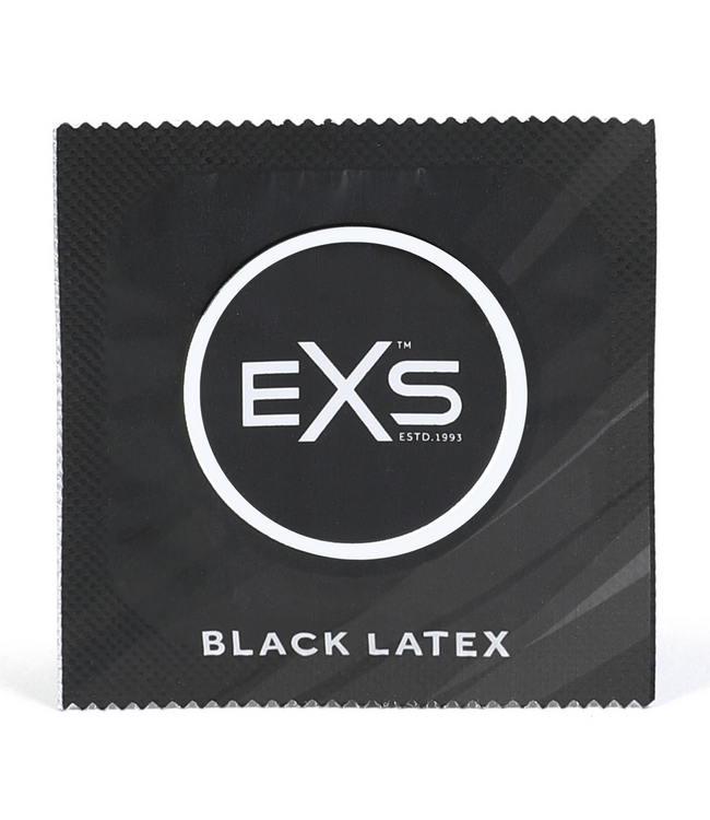 EXS EXS Extra Black Natuurlijke Latex Condooms – 100 Stuks, Geurvrij & Siliconengesmeerd