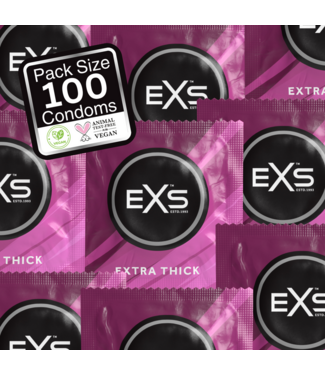 EXS EXS Extra Thick Condoms - 100 Premium Strong & Odorless Latex Pieces