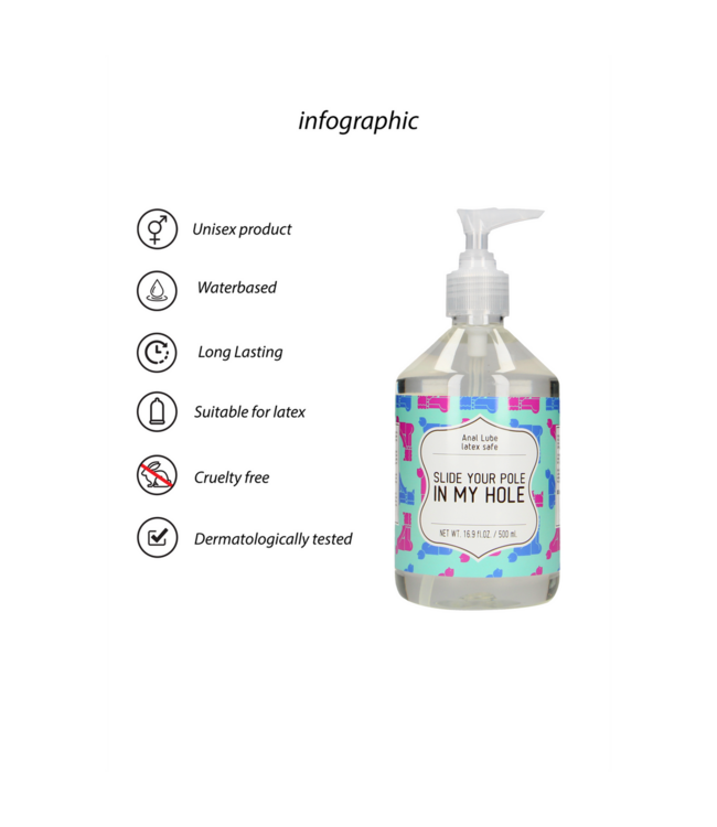 S-Line Smooth Comfort: S-Line Water-Based Anal Lube 500ml for Enjoyable Intimacy