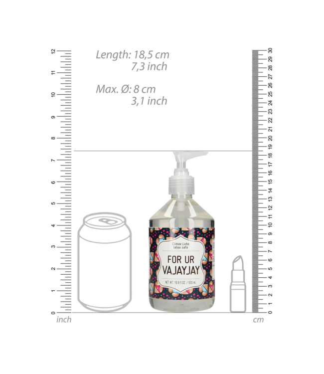 S-Line For Ur Vajayjay Natural Water-Based Lubricant 500ml - Safe & Long-Lasting