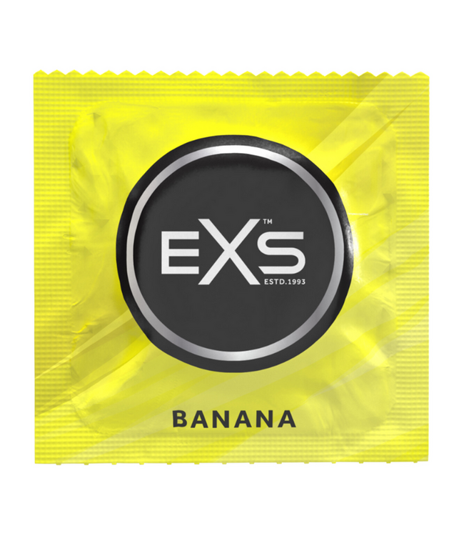 EXS EXS Bananen Smaak Condooms 54 mm Flared Tip Veiligheid 100 Stuks