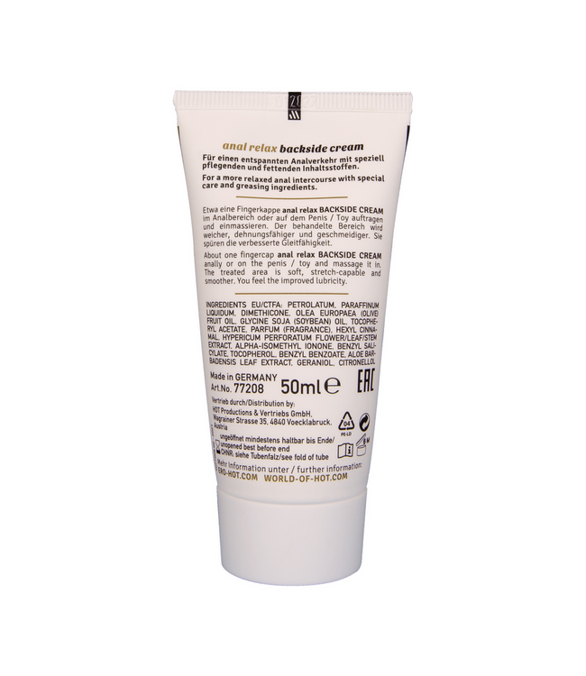 HOT Anal Comfort Care Crème 50ml – Verzachtende Ontspanning Voor Intimiteit