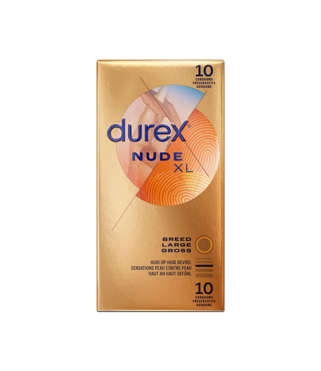 Durex Durex Nude XL Ultra-Thin Condoms - 10 Pack for Sensitivity & Safety