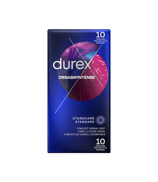 Durex Orgasm Intense Condoms - 10 Pack for Freshness & Comfort Daily Use