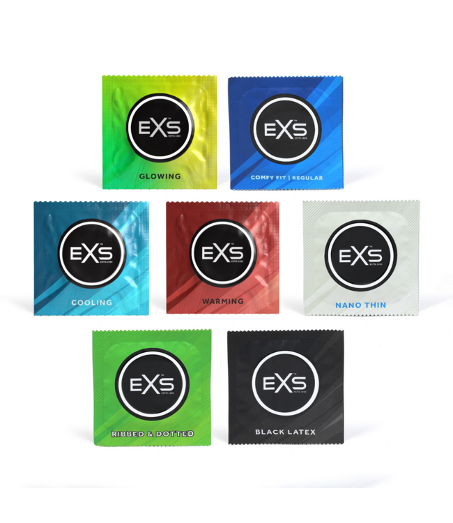 EXS EXS Premium Latex Condoom Mix – 48 Stuks Diverse Stijlen & Effecten