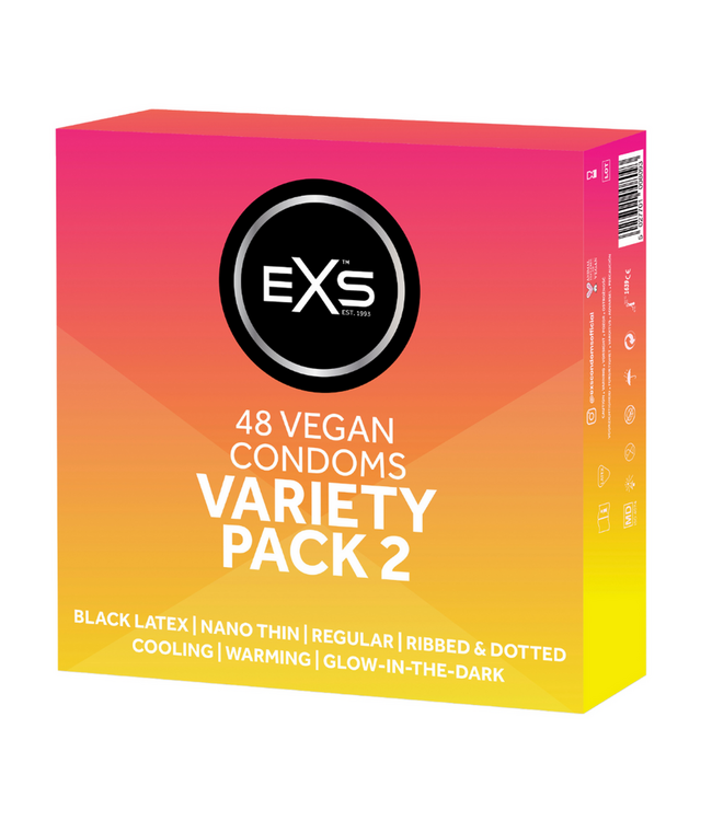 EXS EXS Premium Latex Condoom Mix – 48 Stuks Diverse Stijlen & Effecten