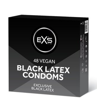 EXS EXS Black Latex Kondome 48 Stück – Vegan, Sicher und Stilvoll