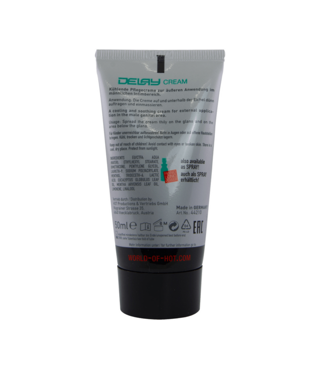 HOT Intensieve Vertraging Crème 50 ml Met Natuurlijke Extracten Voor Mannen