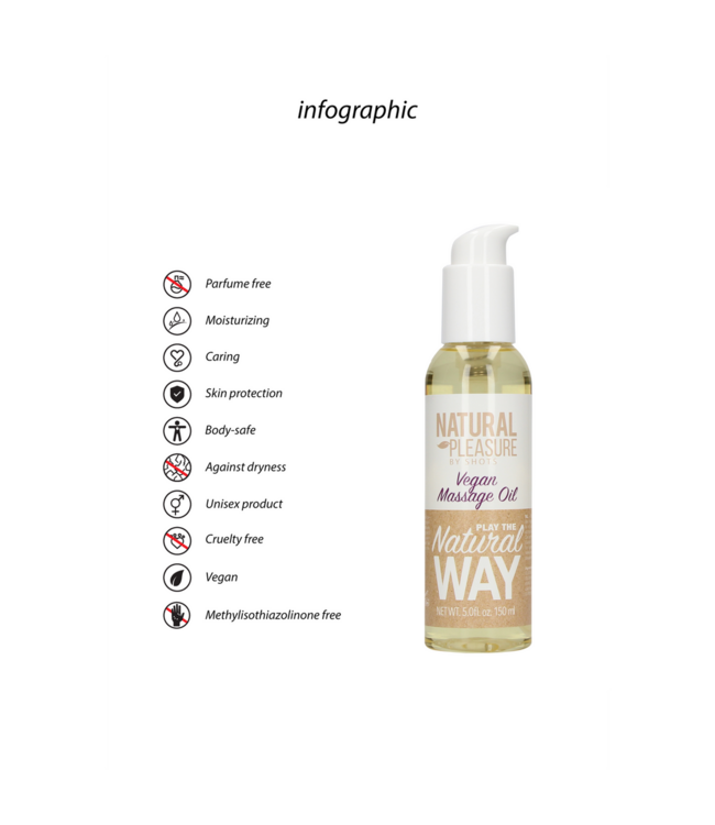 Natural Pleasure Veganistische Natuurlijke Massageolie 150ml Zonder Synthetische Ingrediënten