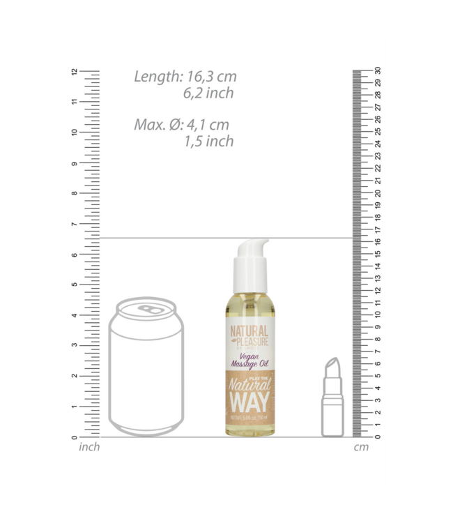 Natural Pleasure Veganistische Natuurlijke Massageolie 150ml Zonder Synthetische Ingrediënten