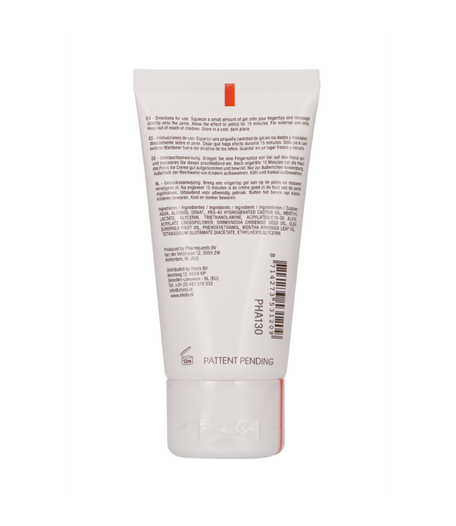 Pharmquests Pharmquests Man Control Gel 50ml – Vertraging En Huidverzorging Voor Mannen