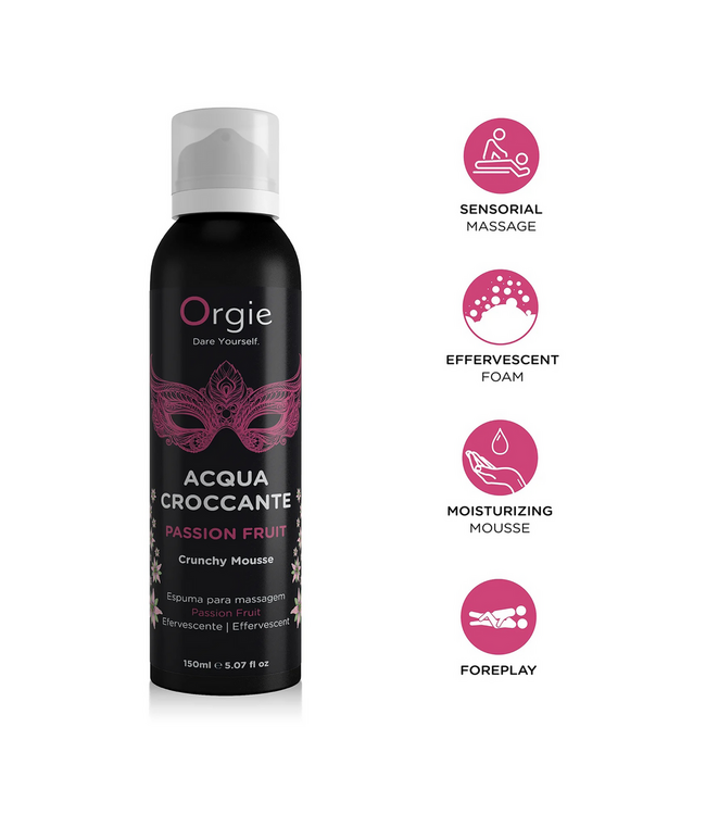 Orgie Acqua Croccante Passion Fruit 150ml - Effervescent Moisturising Mousse