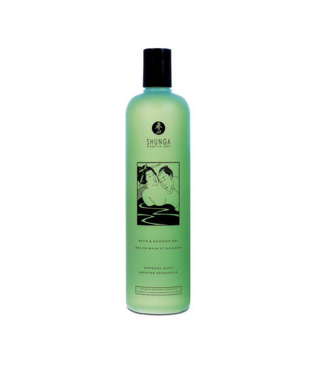 Shunga Sensual Mint Bath & Shower Gel - Refreshing Aloe & Vitamin E 370ml