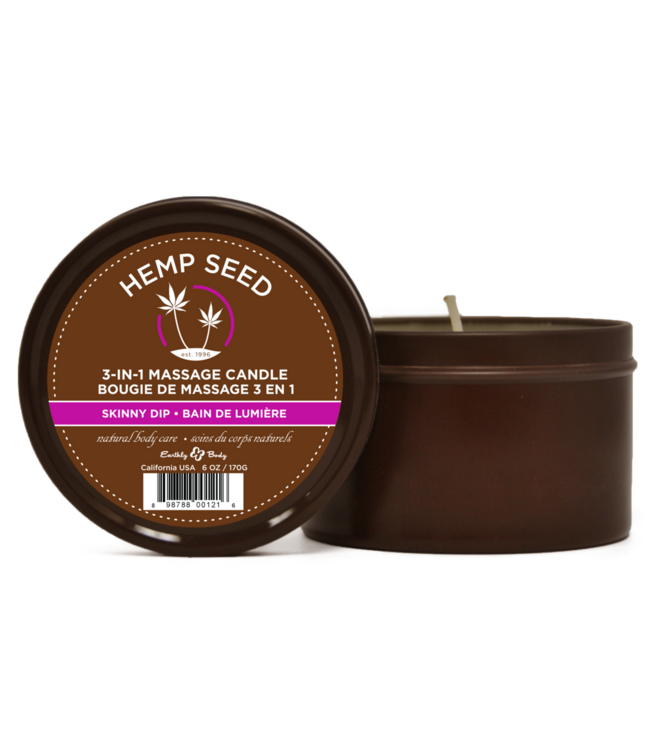 Earthly body Skinny Dip 3-in-1 Massage Candle 170g | Luxurious Moisturising Oil