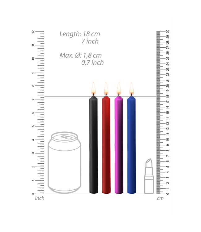 Ouch! Ouch! Wax Candle Set 4 Stuks – Multicolor BDSM Warmte Kaarsen Groot