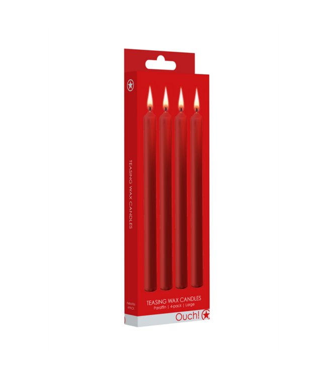 Ouch! Ouch! Wax Candle Set Rood - 4 Stuks Paraffine Kaarsen Voor BDSM Spel