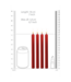 Ouch! Red Teasing Wax Candle Set - 4 Pieces for Sensual BDSM Play