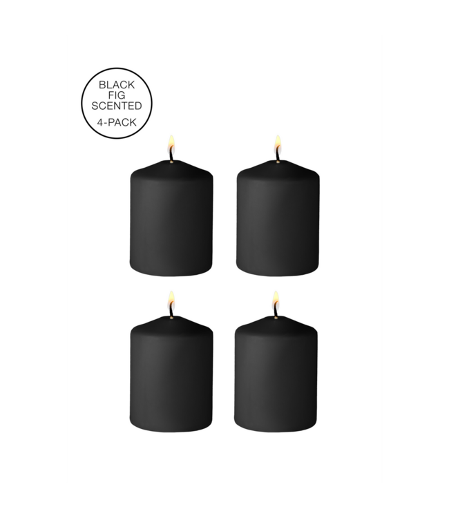 Ouch! Ouch! by Shots Sinful Black Skin-Safe Wax Candles Set van 4