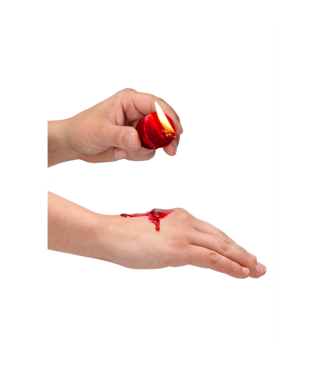 Ouch! Ouch! Shots Luxe Set Van 4 Rood Geurkaarsen Met Lage Temperatuur Smelt