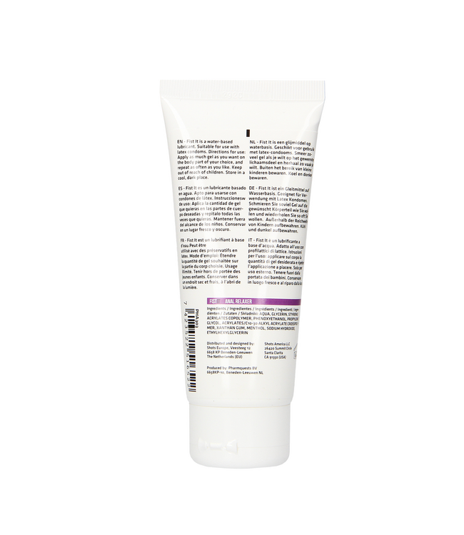 Fist It by Shots Fist It Professional Waterbasis Glijmiddel 100 ml | Dermatologisch Getest & Latex Veilig