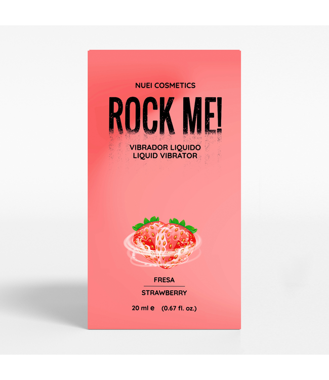 Nuei Nuei ROCK ME! Liquid Vibrator Aardbei Veganistische Tintelende Gel 20 ml