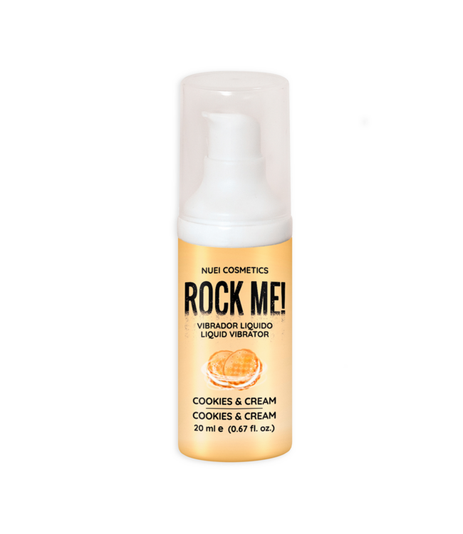 Nuei ROCK ME! Veganer Flüssiger Vibrator „Cookies & Cream“ – 20 ml Erregung