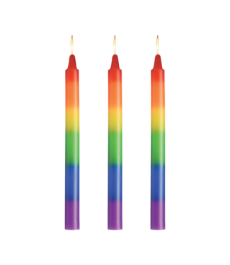 XR Brands XR Brands Wax Play Set Regenboog Druipkaarsen 3 Stuks Veilig Wax Play