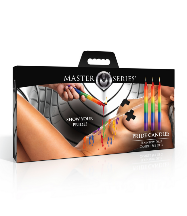 XR Brands XR Brands Wax Play Set Regenboog Druipkaarsen 3 Stuks Veilig Wax Play