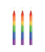 XR Brands Pride Regenbogen-Tropfkerzen-Set – 3 Kerzen für bunte Wachsspiele
