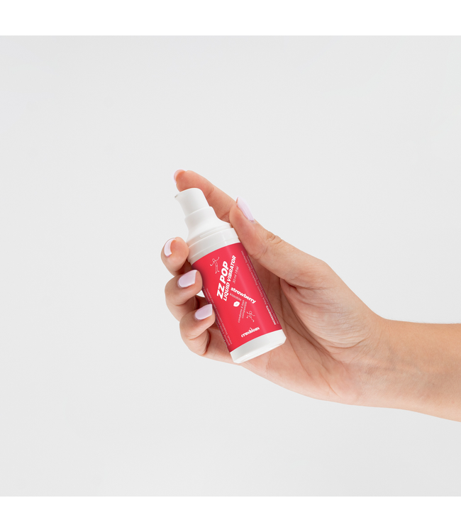 Crushious ZZ Pop Erdbeer-Vibrator – Prickelndes Vergnügen für Oralsex 30 ml