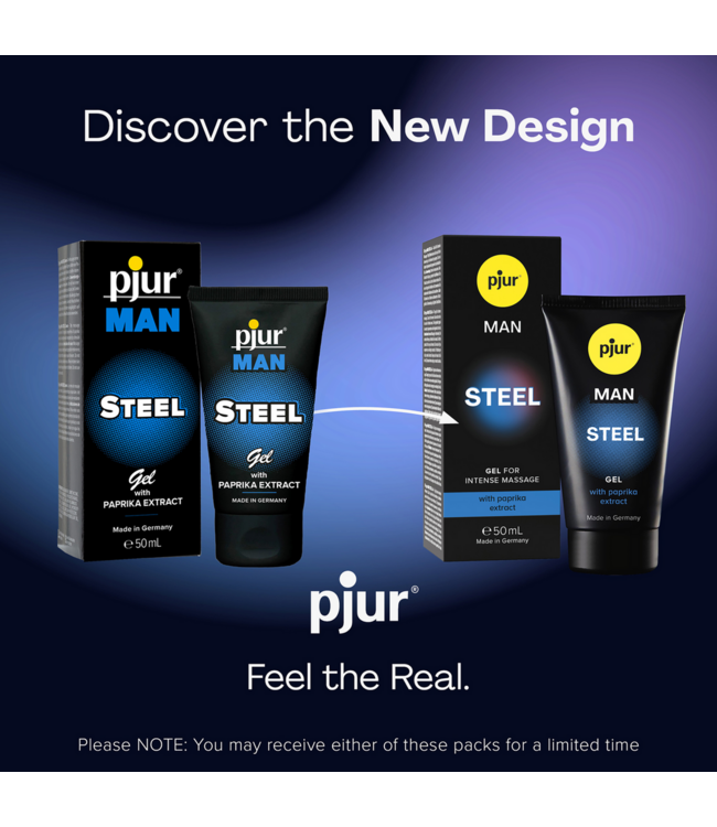 Pjur MAN Steel Gel 50 ml – Intensivmassage & langanhaltende Erektion mit Paprikaextrakt