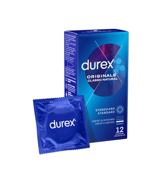 Durex Durex Classic Natural Latex Condooms Met Reservoir – 12 Stuks, Transparant