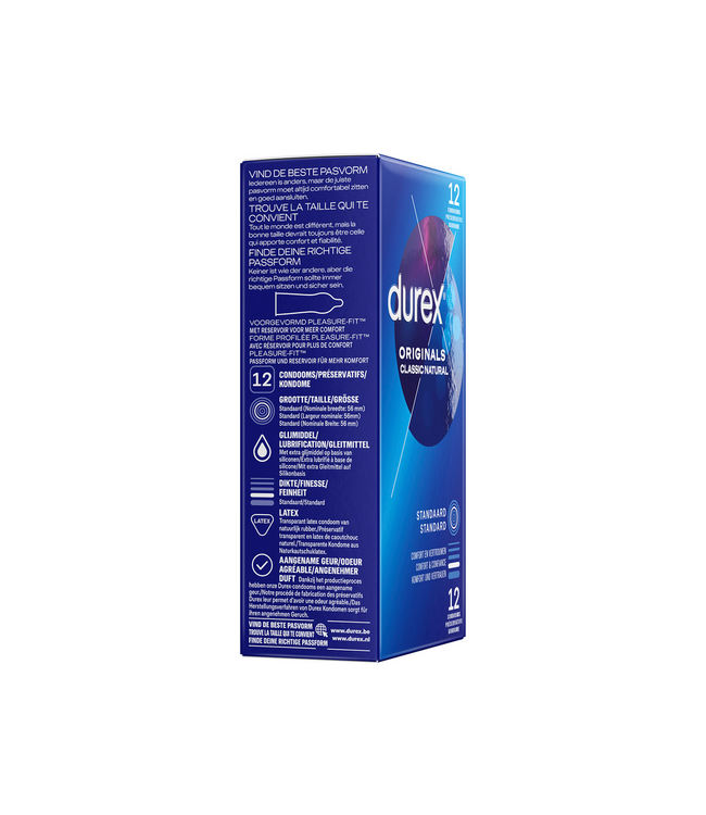 Durex Durex Originals Classic Kondome 12 Stück – Sicherer Komfort für jeden Spaß