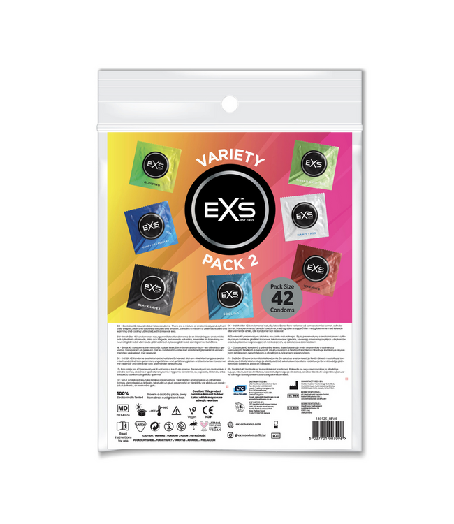 EXS EXS Comfort & Sensation Pack 42 Condooms Met 7 Soorten Voor Veiligheid