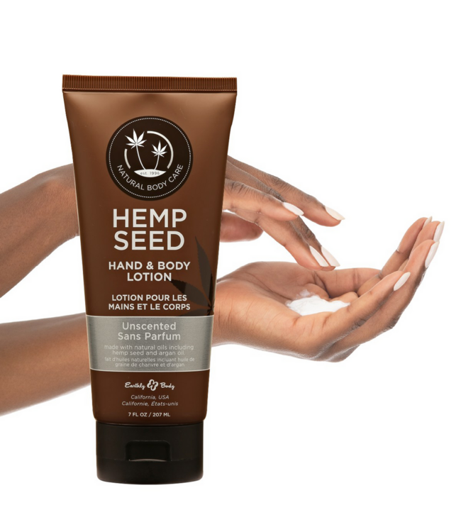 Earthly body Ongeparfumeerde Hand- & Bodylotion 207 Ml Met Hennepzaad- & Arganolie