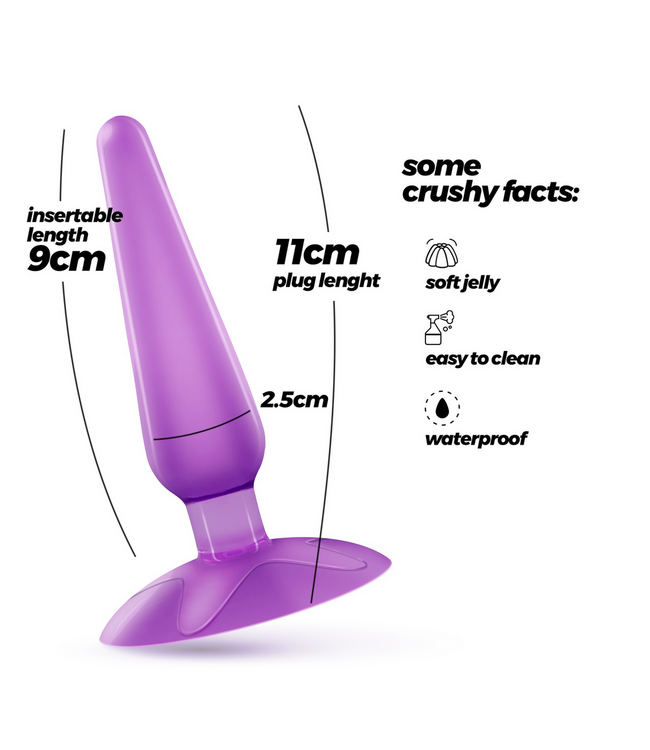 Crushious Jolly Pyramid Anal Plug 7 cm - Safe Pleasure with Suction Cup, Lilac