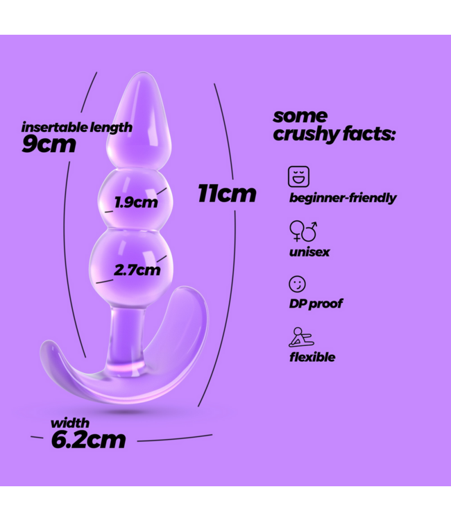 Crushious Plunger Anal Plug - Flexible 9cm for Comfort & Discreet Pleasure